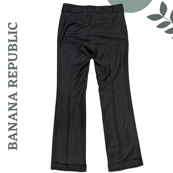 Banana Republic Black Dress Pants – Wool Blend Martin Fit, Size 4 Long, Lined - Picture 2 of 5